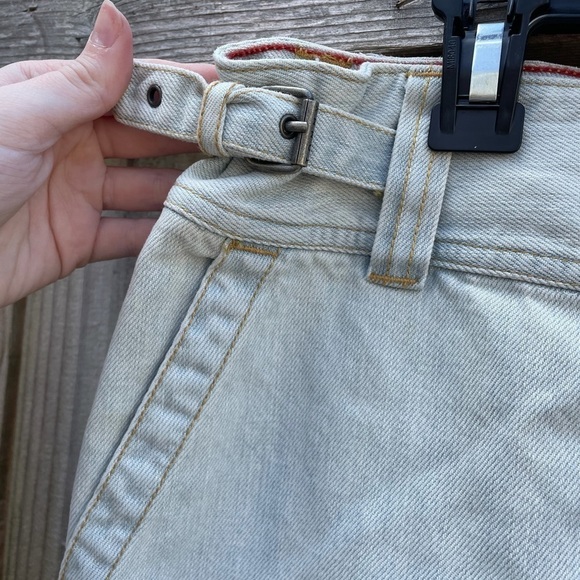 NWT Tommy Hilfiger Light Wash Denim Paperbag Waist Mini Skirt - Picture 2 of 8